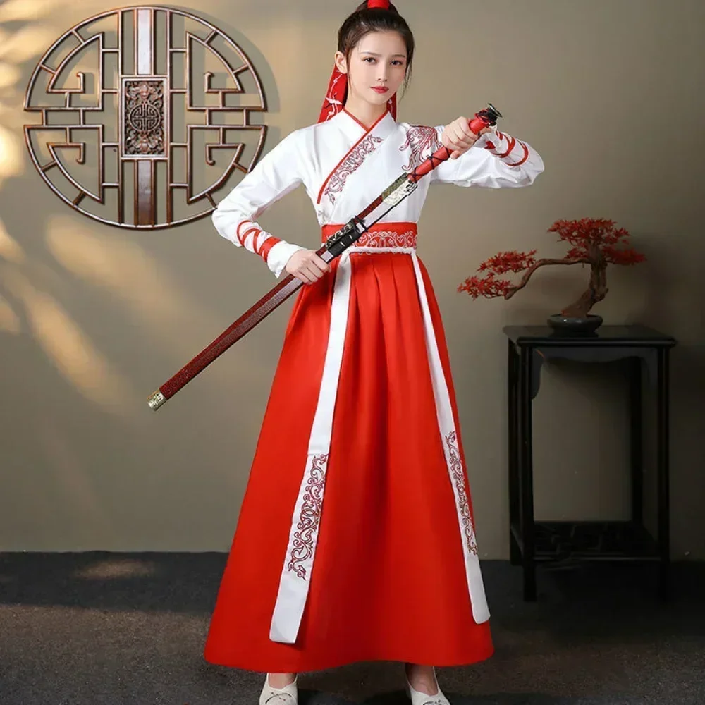 Vintage Fashion Pieces - Nowoczesny damski zestaw Hanfu: top i