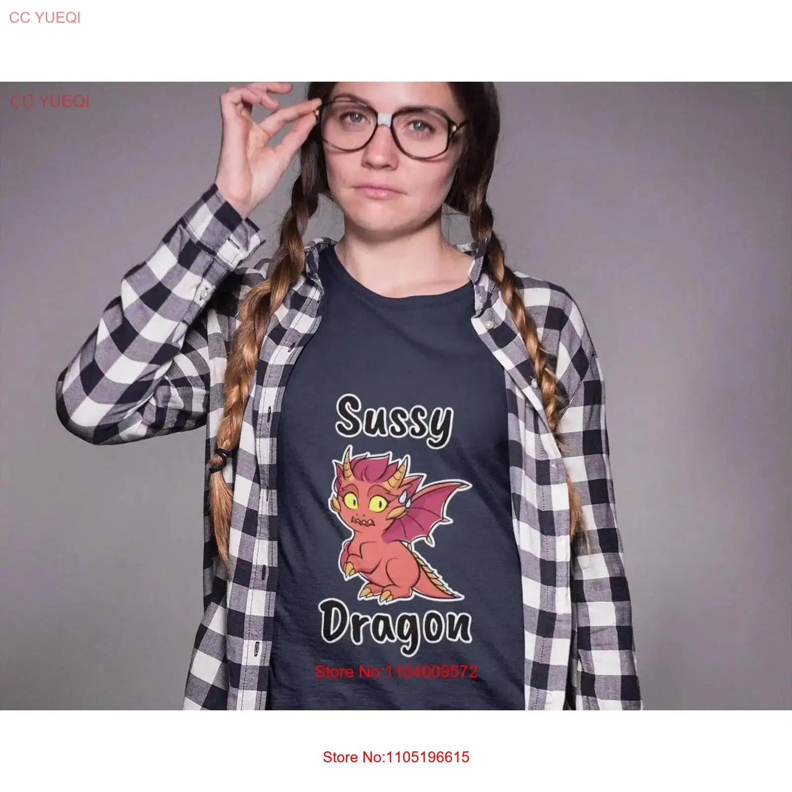 Vintage Fashion Eu - Koszulka Sussy Dragon - zabawny prezent