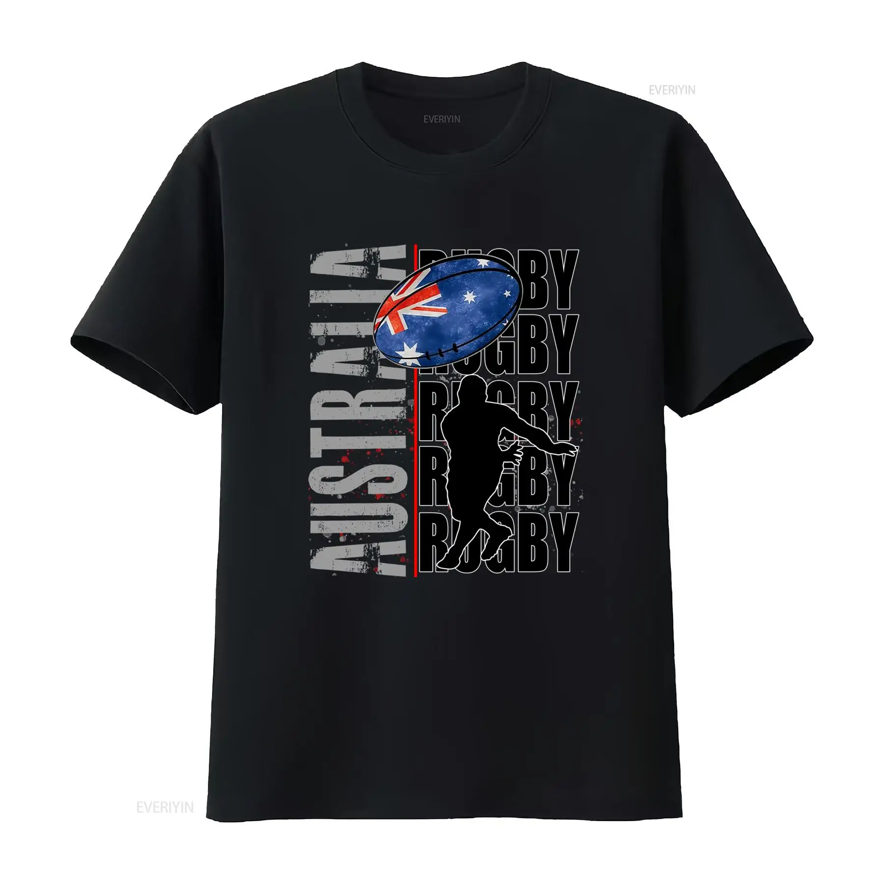 Vintage Fashion Australia - Modna koszulka streetwear z nadrukiem sylwetki