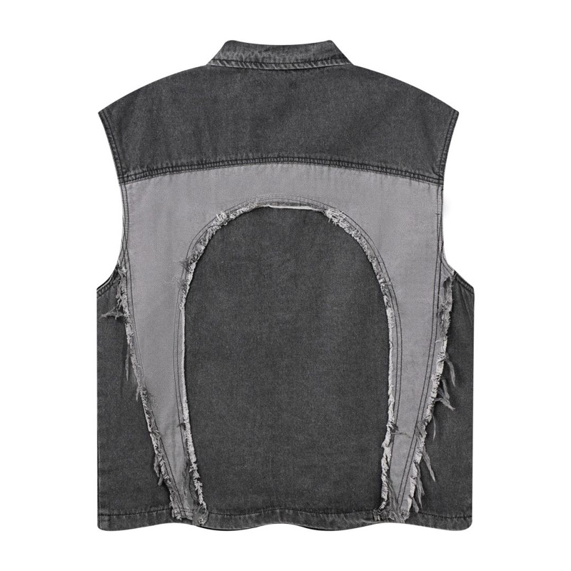 Europejska i amerykańska męska – Patchwork Jean Jacket recenzja i cena