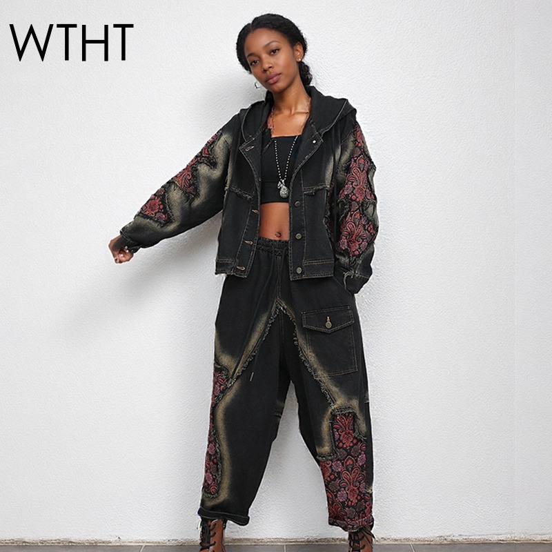 Kurtka jeansowa damska WTHT z  – Patchwork Jean Jacket recenzja i cena
