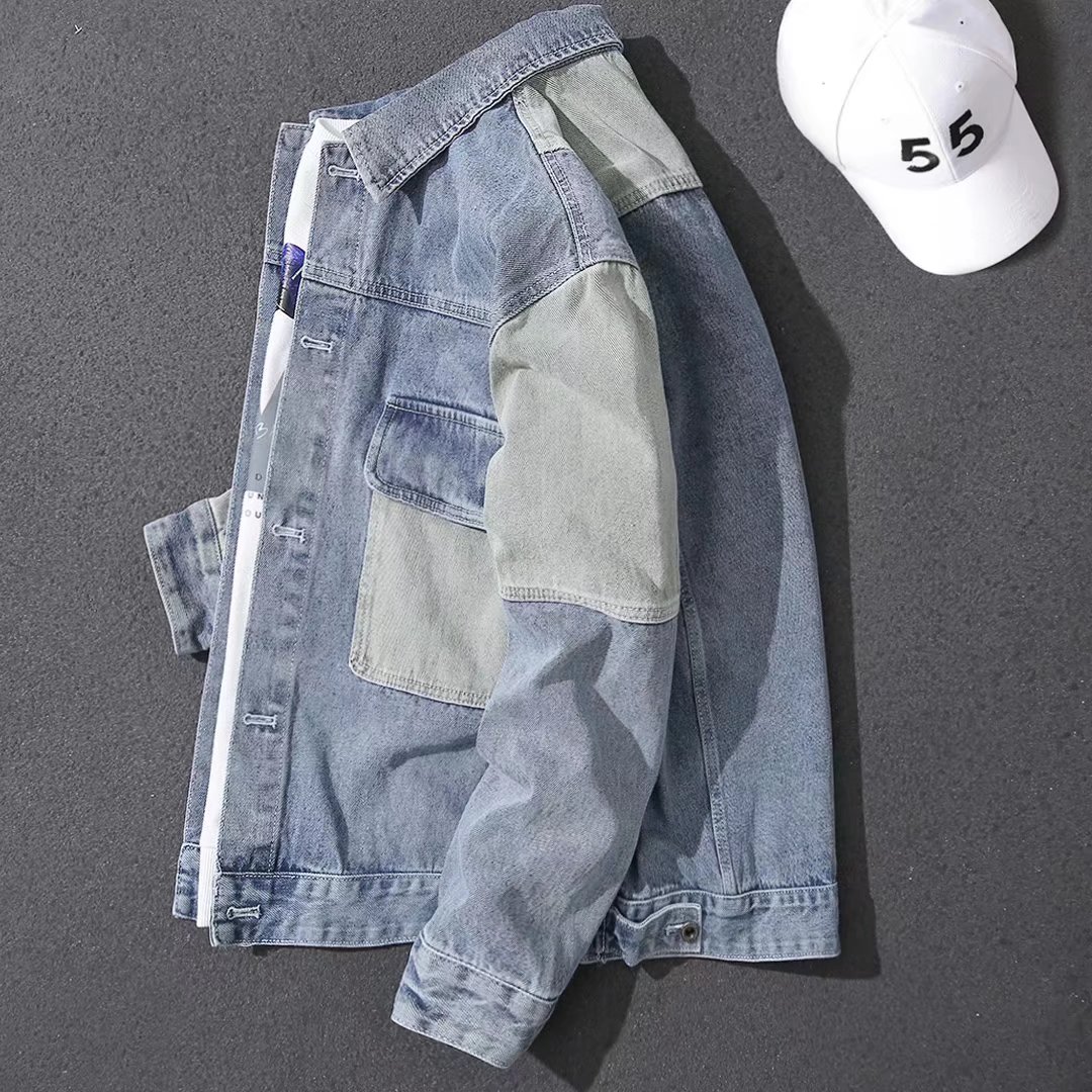 Męska kurtka dżinsowa oversize – Patchwork Jean Jacket recenzja i cena