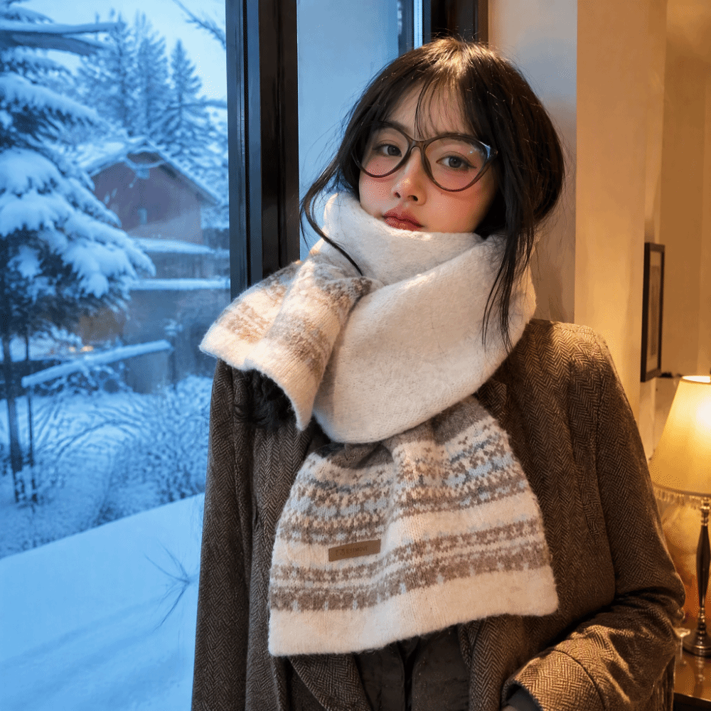 Nowy szal w kratkę Fair Isle,  – Vintage Fashion Faire recenzja i cena