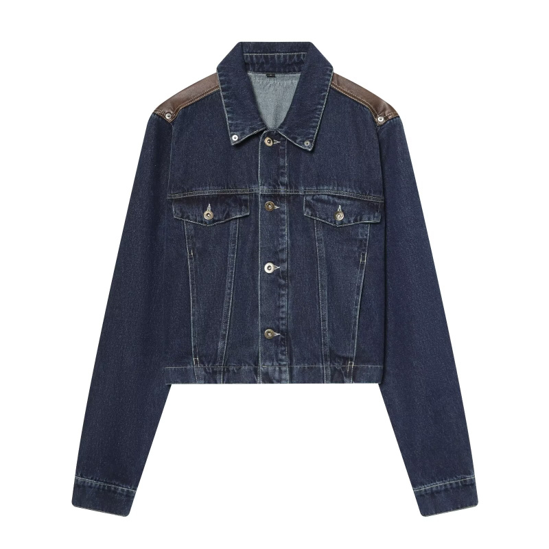 Damski zestaw dżinsowy ETJ: ku – Patchwork Jean Jacket recenzja i cena