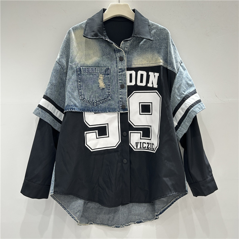 Damska kurtka koszulowa w styl – Patchwork Jean Jacket recenzja i cena