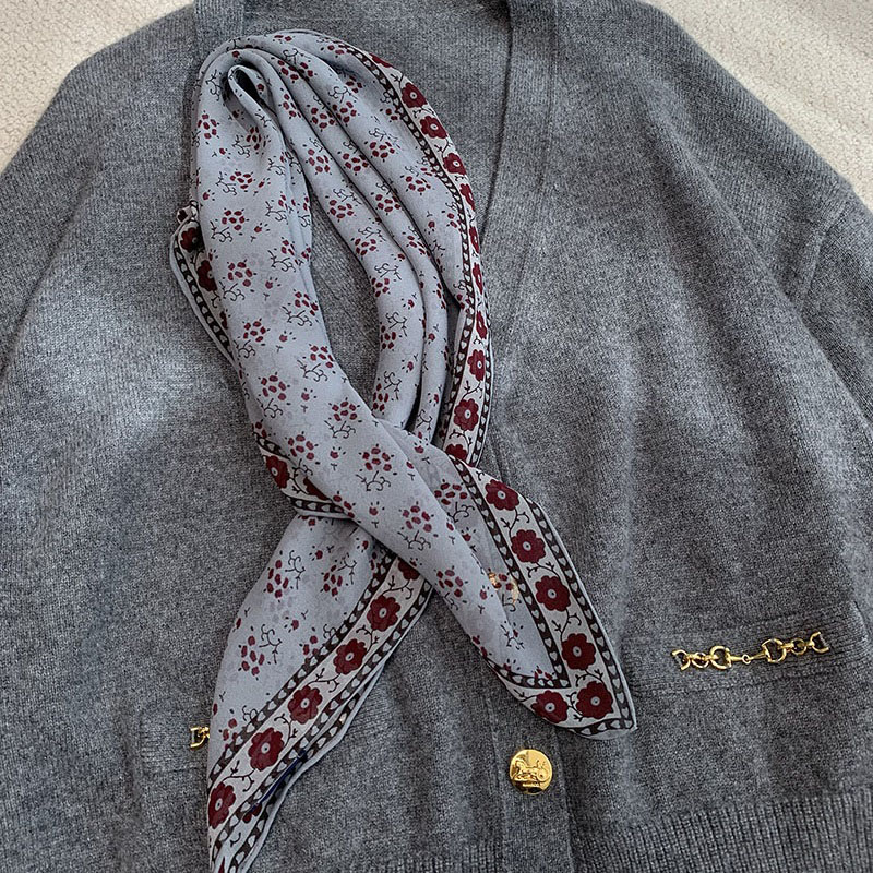 Jedwabna apaszka bandana w kwi – Vintage Fashion Rings recenzja i cena