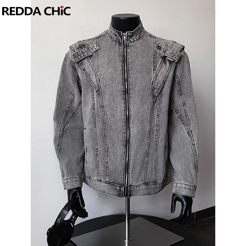 ReddaChic Kurtka Jeansowa Męsk – Patchwork Jean Jacket recenzja i cena