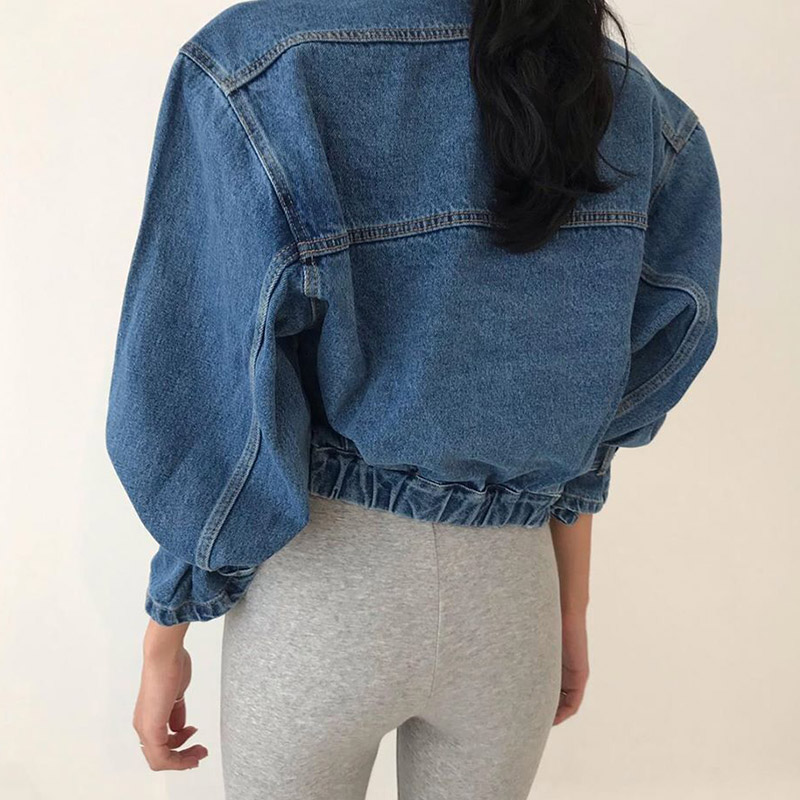 Krótka kurtka jeansowa damska  – Patchwork Jean Jacket recenzja i cena